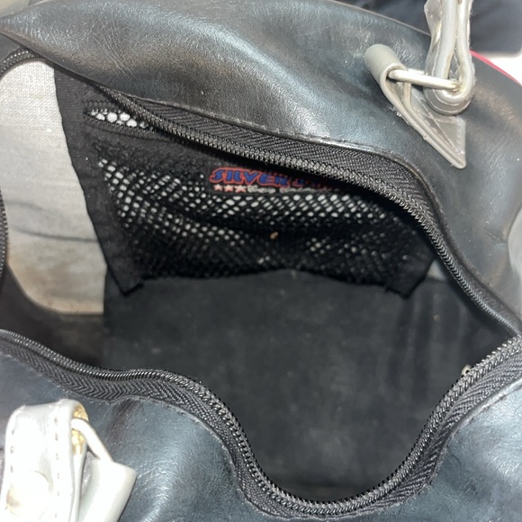 Vintage Y2K Rare Silver Star Black and Gray Bowling bag Purse - Picture 10 of 11